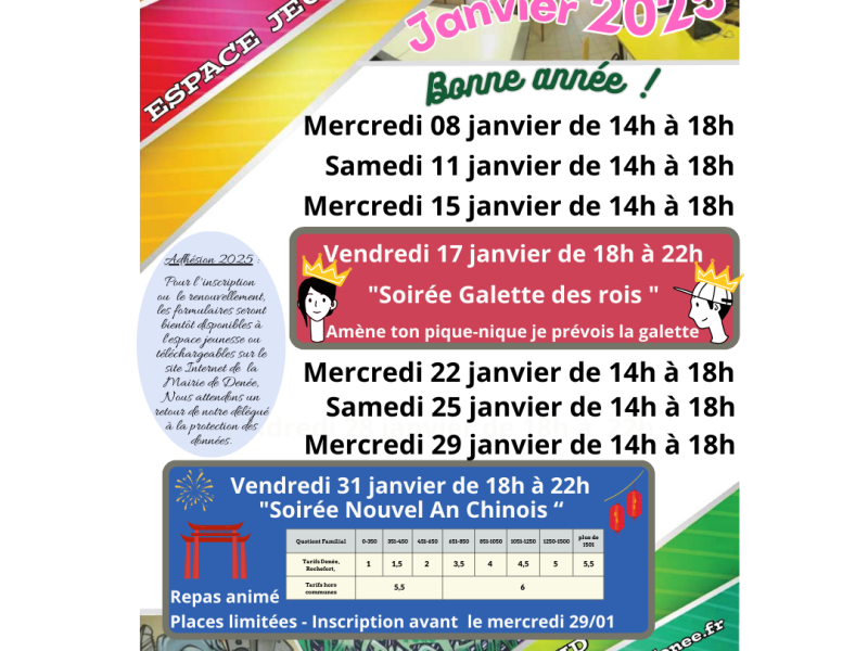 Programme jeunesse janvier 2025