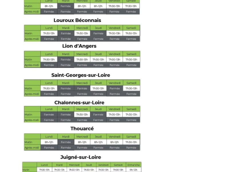 Déchèteries: Horaires fortes chaleurs