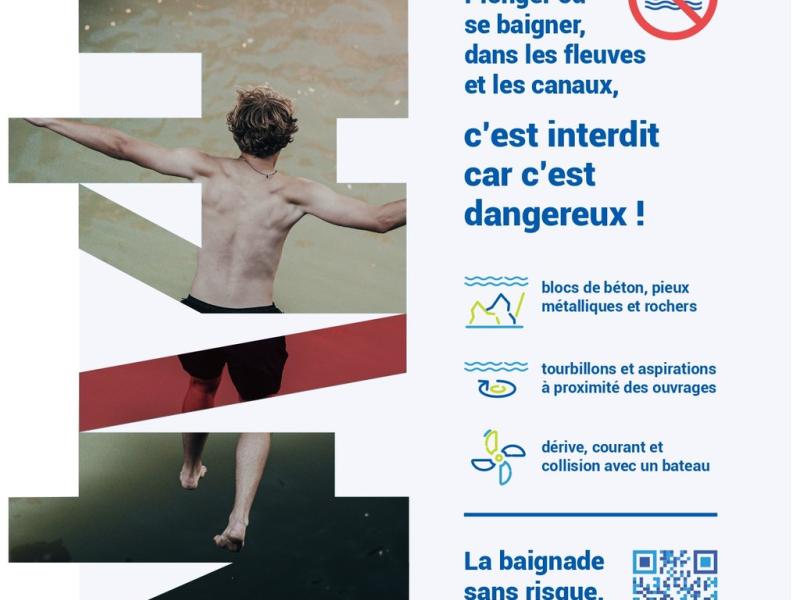 Campagne de prévention : baignade dans les espaces non aménagés