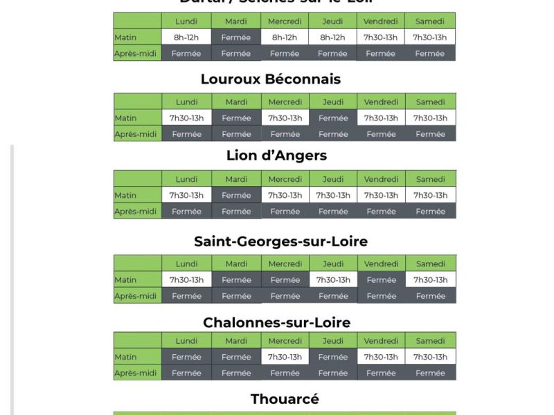 Déchèteries : Horaires fortes chaleurs - Prolongation