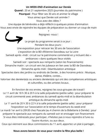 Préparation des 30 ans de l'association culturelle Préparation des 30 ans de l'association culturelle